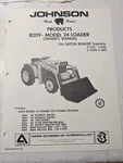 Johnson Work Horse 24 Loader Owner Manual Part List B209 Satoh Beaver S-370D 178. Fixed Price $244.96.