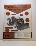 Vtg National Loader Model 16 Satoh Tractor 650 Manual. Fixed Price $69.95.