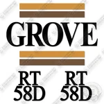 Grove RT58D Counterweight Decals Kit Crane Aftermarket. Fixed Price $99.95.