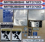 Mitsubishi MT372 Tractor Mower Reproduction Decal Set. Fixed Price $125.50.