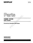 Caterpillar V200B V225B Lift Truck Off Highway Tractor Parts Catalog Manual. Fixed Price $139.00.