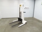 Crown 15BT Straddle Pallet Stacker Forklift 1400 Lb 110" 12V Manual Push. Fixed Price $2399.99.