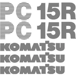 New Komatsu Pc 15R Excavator Decal Set. Fixed Price $92.01.