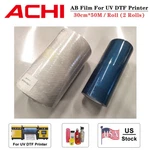 Achi 30CM*50M Ab Film Transfer Sticker For A3 Uv Dtf Printer 2 Rolls Us Stock. Fixed Price $75.00.