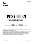 Komatsu PC270LC-7L Hydraulic Excavator Service Manual. Fixed Price $59.00.