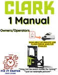 Clark Powrworker SP30 Narrow Aisle Forklift Operators Owners Manual Pdf On Usb. Fixed Price $30.00.