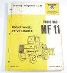 Original Massey Ferguson MF11 Front Wheel Drive Loader Farm Tractor Parts Manual. Fixed Price $97.09.