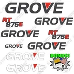 Fits Grove RT875E Decal Kit Rough Terrain Crane - 7YR Outdoor 3M Vinyl! +bonus. Fixed Price $349.95.