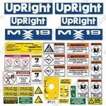 Fits Upright MX19 Decal Kit Scissor Lift Replacement Stickers - 7 Year 3M Vinyl!. Fixed Price $174.95.