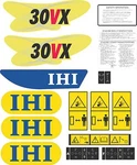 Ihi 30VX Mini Excavator Kit- Very High Quality Aftermarket Decals. Fixed Price $83.00.