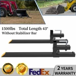 1500LB 43" Tractor Bucket Pallet Forks Clamp Kubota Loader Skid Steer Attachment. Fixed Price $77.89.