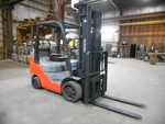2020 Toyota 8FGCU30, 6,000#, 6000# Cushion Tired Forklift W/ Stage Mast, Ss. Fixed Price $19885.00.