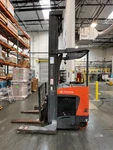 2014 Toyota 8BRU23 Electric Stand Up Forklift Reach Truck With Battery. Fixed Price $10000.00.