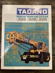 Tadano Rough Terrain Crane Brochure TR-300E, TR-250E, TR-200E 86. Fixed Price $17.45.