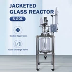 20L Lab Chemical Chemglass Filter Reactor Jacketed Mixing Tank Dual 110V. Fixed Price $2599.00.