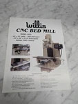 Willis Model 1654 Cnc Bed Mill Anilam 3300 Control Machine Sales Brochure. Fixed Price $24.75.
