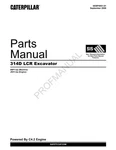 Caterpillar 314D Lcr Excavator Parts Catalog Manual. Fixed Price $145.00.