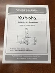 Kubota BX2816 Operators Manual. Fixed Price $10.00.