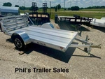 2024 Mission 10' All Aluminum Trailer Utility Bi-fold Gate Open. Fixed Price $2499.00.