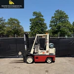 1996 Nissan 5,000 Lbs. Cushion Forklift KCPH02A25PV 3-STAGE Lpg- 4,622 Hrs. Fixed Price $5400.00.