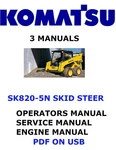 Komatsu SK820-5N Skid Steer Operators Service Engine Shop Manual Pdf Usb. Fixed Price $35.00.
