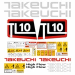 Decal Kit Fits Takeuchi TL10 V1 Skid Steer W/safety Stickers Usa Made Free Ship!. Fixed Price $156.98.