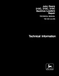 John Deere 210C, 310C, 315C Backhoe Loader Service Manual Repair Shop Technical. Fixed Price $89.00.