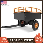 Heavy Duty Atv Trailer Steel Dump Cart Tow Behind, 750 Lbs 15 Cubic Feet, Garden. Fixed Price $169.09.