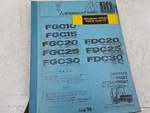 Mitsubishi FGC10-30 FDC20-30 Parts List Manual. Fixed Price $120.00.