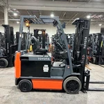 2022 Toyota 8FBCU32 6500LB Used Electric Forklift Triple Mast Sideshift 4576 Hrs. Fixed Price $20950.00.