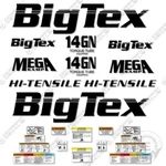 Fits Big Tex 14GN Kit Dual Trailer Decals - Black 7 Year 3M Vinyl!. Fixed Price $154.95.