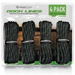 4 Pcs Dock Lines 3/8X15 Ft Double Braided Nylon Boat Rope 6500LB Black Green. Fixed Price $34.65.