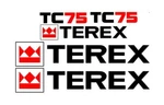 Terex Excavator Tracks Tractor Vinyl Decals Sticker Graphics Kit Set. Fixed Price $108.00.