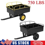 750LBS Utility Trailer Garden Cart 15 Cu.ft Lawn Tractor Tow Behind Dump. Fixed Price $165.99.