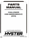 Hyster H300HD H330HD H360HD-EC E019 Forklift Parts Catalog Manual Pdf. Fixed Price $34.99.