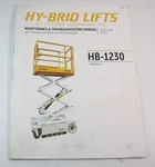 Hy-brid HB-1230 Aerial Scissor Lift Maintenance Troubleshooting Manual Book Oem. Fixed Price $43.99.
