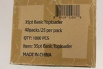 (1000) Humongous Hoard 3" X 4" Basic 35PT Top Loaders Case. Fixed Price $69.00.