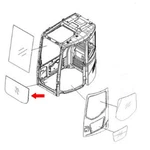 22B-54-15811 Front Lower Glass For Komatsu Excavator PC138USLC-2 PC228US-3. Fixed Price $145.99.