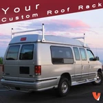 Conversion Vanlife Special Custom Clearance 2 Bar Steel Roof Rack In White. Fixed Price $439.00.
