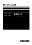 Komatsu HM300-3 Articulated Dump Truck Service Manual. Fixed Price $59.00.