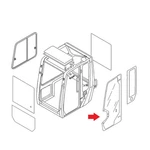 0398630302 Cab Door Glass Fits Takeuchi Models TB153FR TB180FR. Fixed Price $229.99.